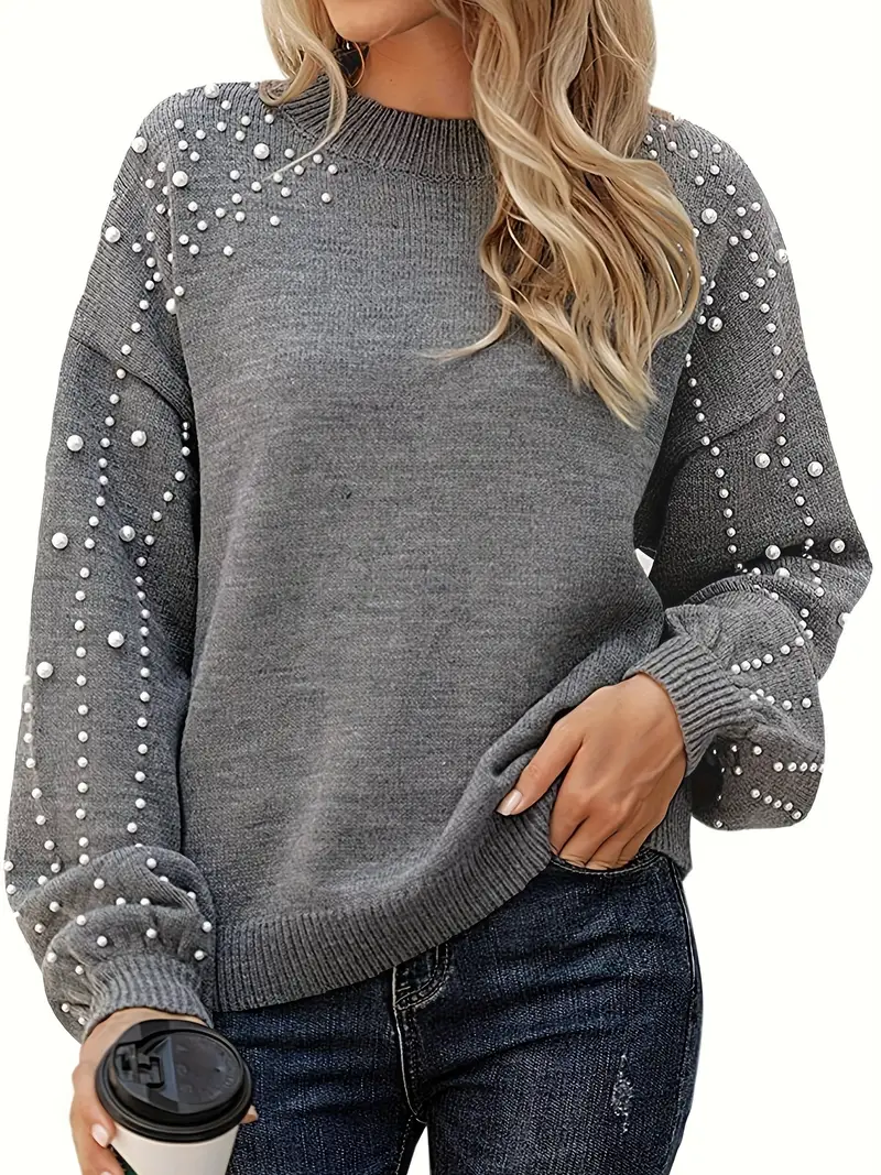 Quinlee – Langärmeliger Strick Pullover Mit Rundhalsausschnitt - Image 3