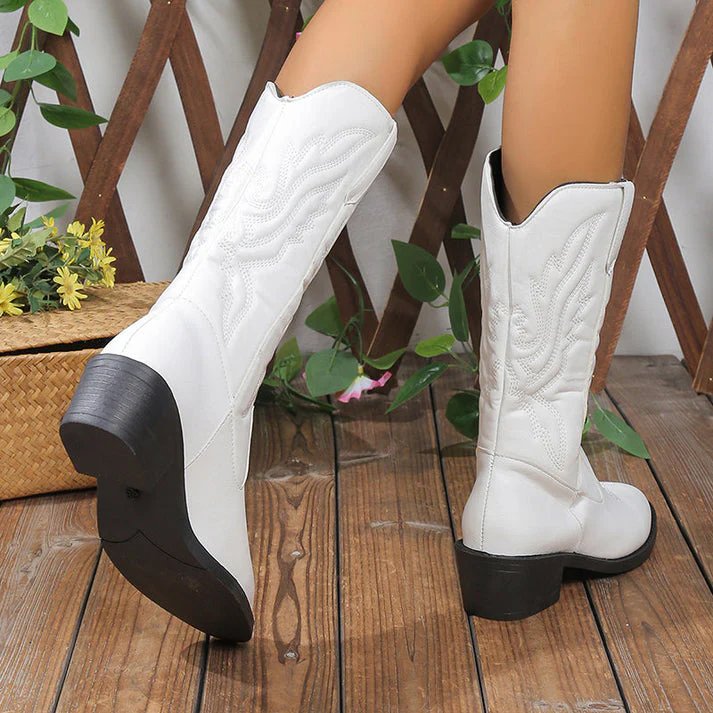 Quinnlyn weiße cowboystiefel für damen - Image 3