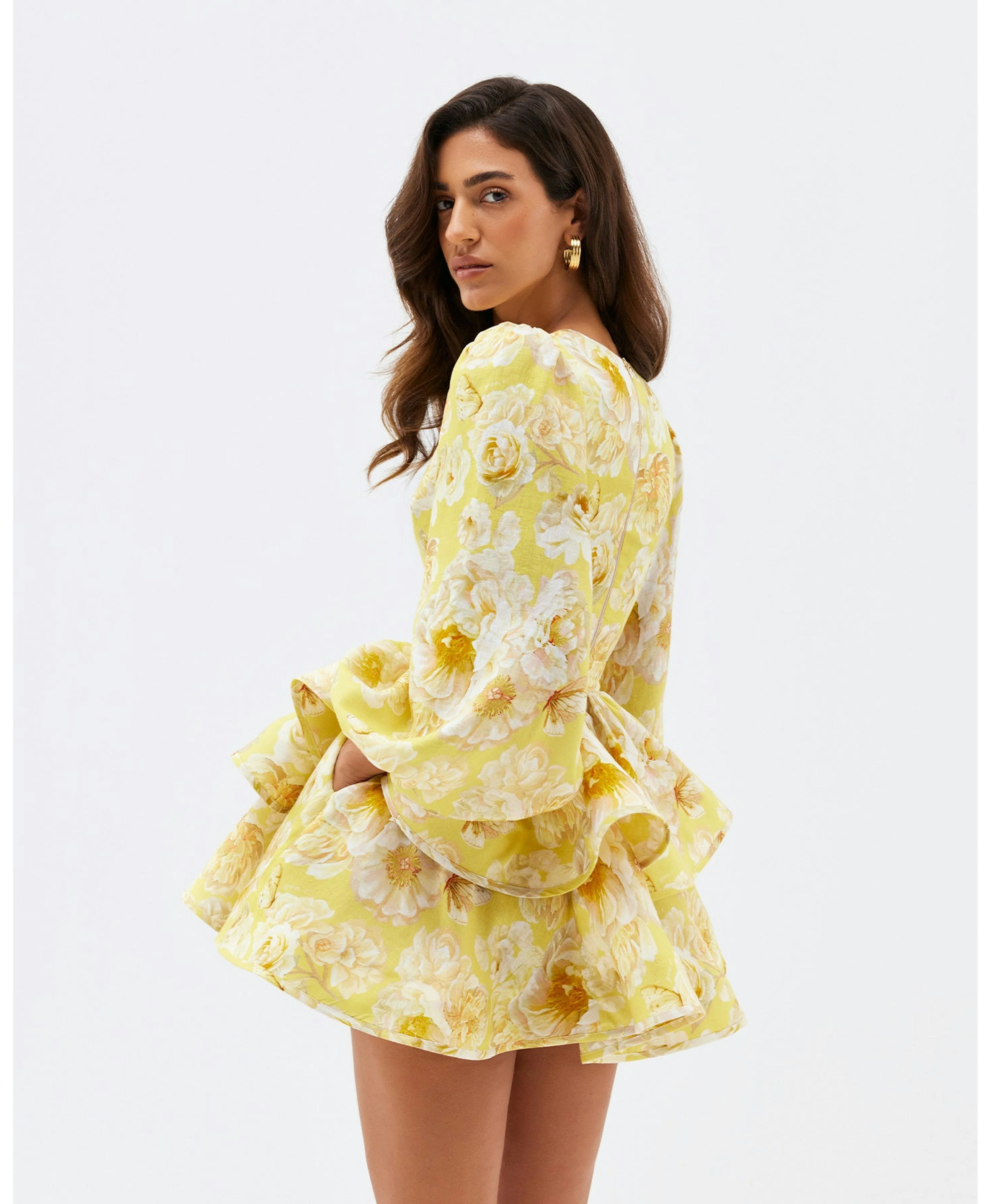 Raelynn - Blumen-Rüschenkleid