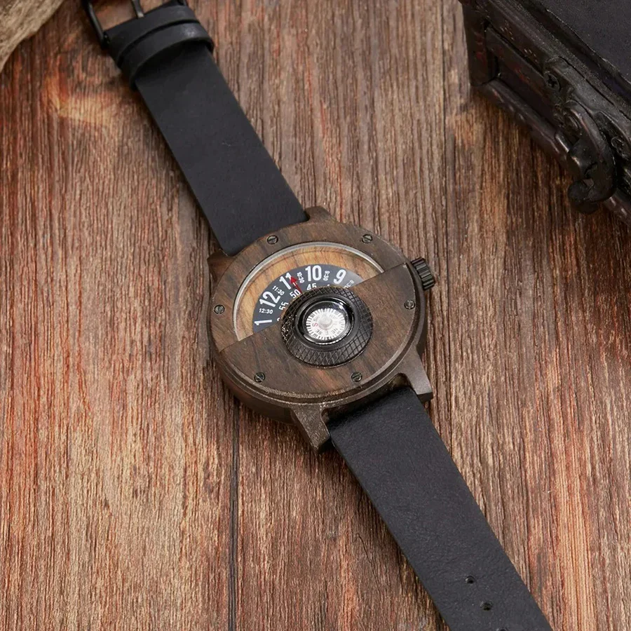 RAMON - HOLZUHREN MIT LEDERARMBAND - Image 5