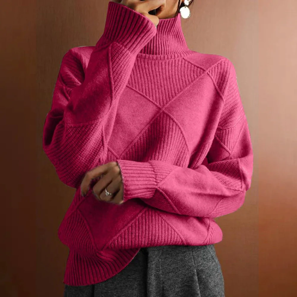 Rauten-Rollkragenpullover – Raffinierte Wärme mit modernem Stil - Image 10