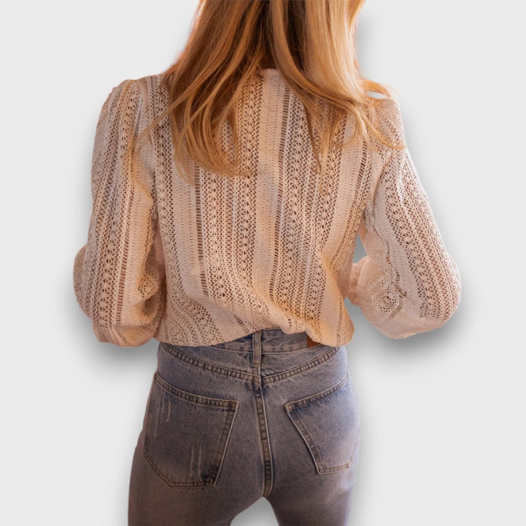 Ravelle – Strickbluse mit V-Ausschnitt - Image 2