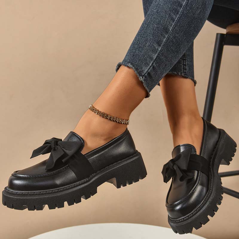 Ravisse™ - Elegante und Niedliche Plateau-Loafer mit Schleife - Image 7