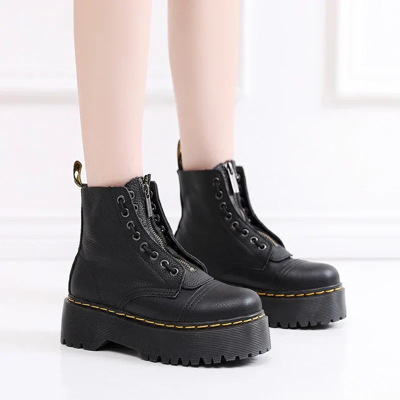Reah – plateaustiefel aus echtem leder - Image 3