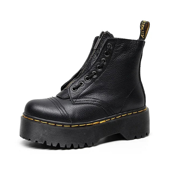 Reah – plateaustiefel aus echtem leder - Image 4