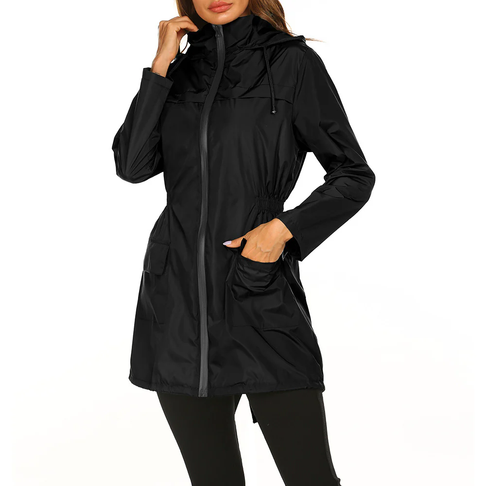 Regenjacke Damen Lang Mit Kapuze | Wetterfest & Kombinierbar - Image 2