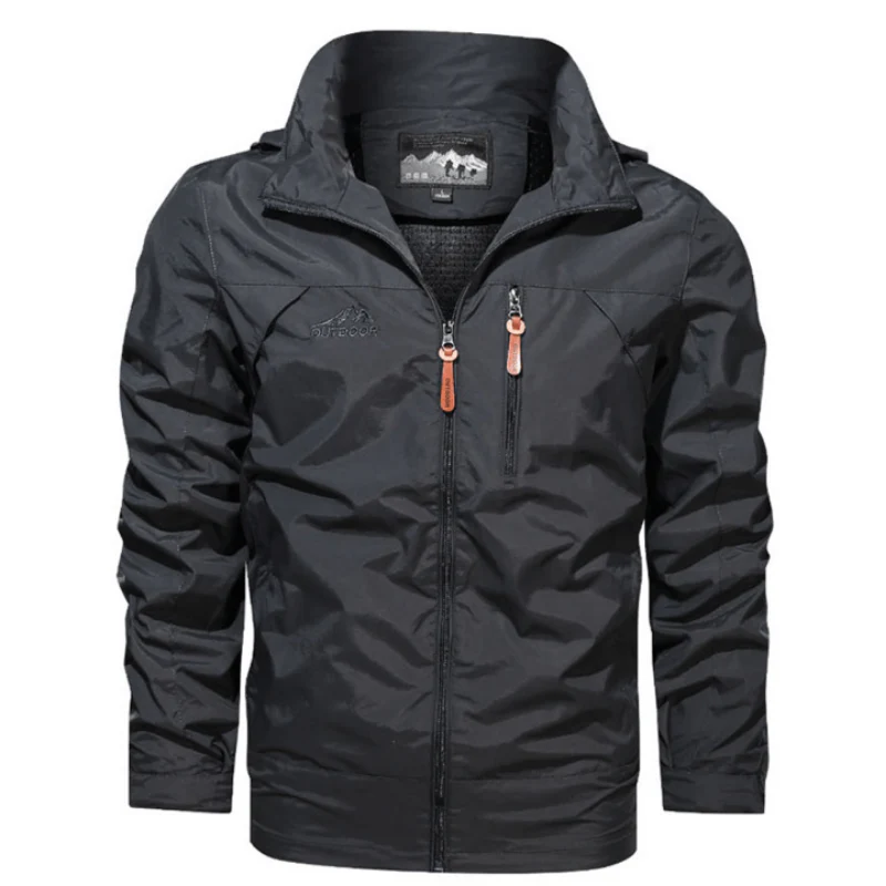 Regenjacke Herren Mit Stehkragen | Wasserabweisend Und Mit Reißverschluss - Image 3