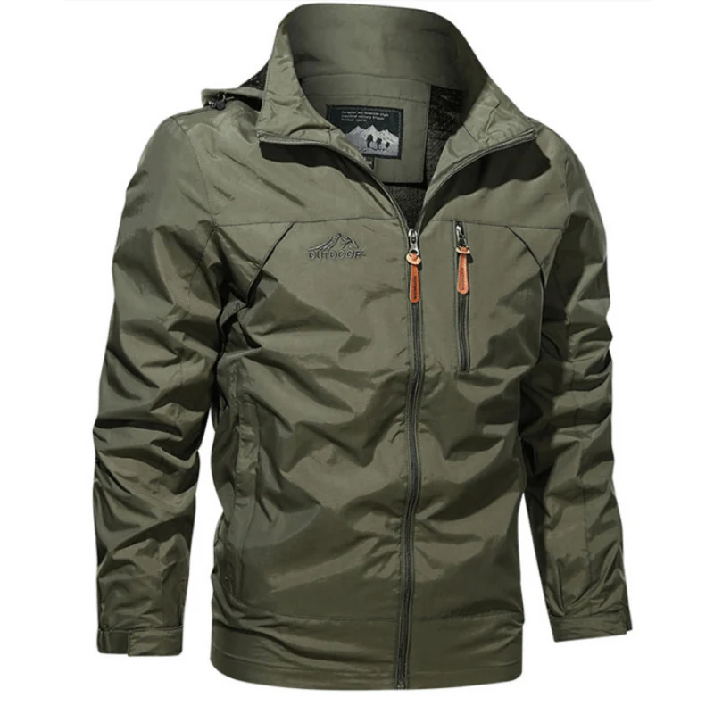 Regenjacke Herren Mit Stehkragen | Wasserabweisend Und Mit Reißverschluss - Image 4