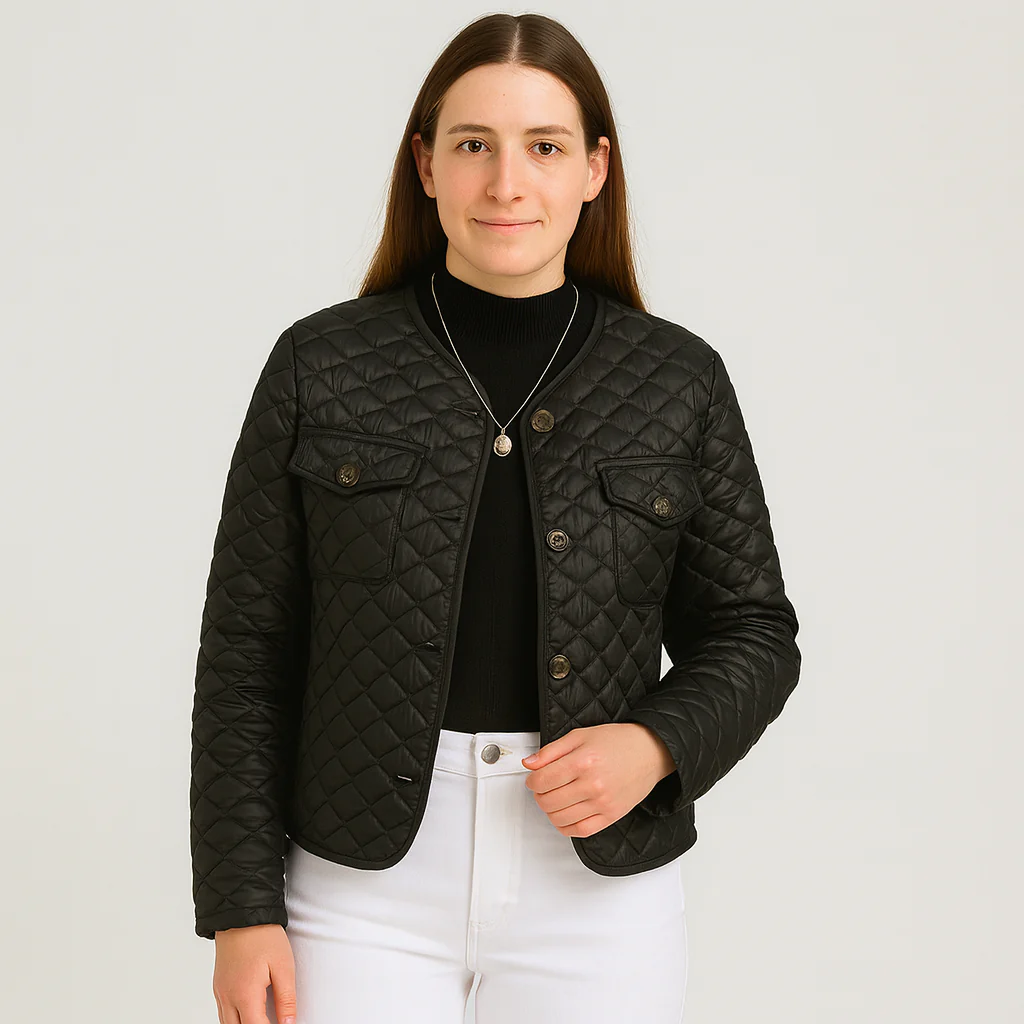 Renate | Steppmantel mit Knopfleiste für Damen - Image 3