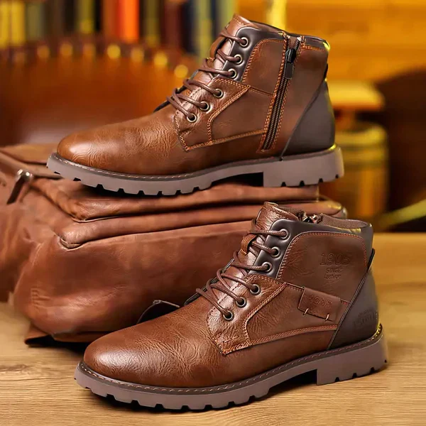 Robuster Herrenschnürstiefel aus Veganes Leder - Image 2