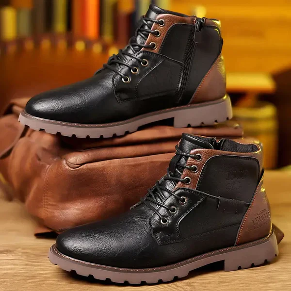 Robuster Herrenschnürstiefel aus Veganes Leder - Image 3