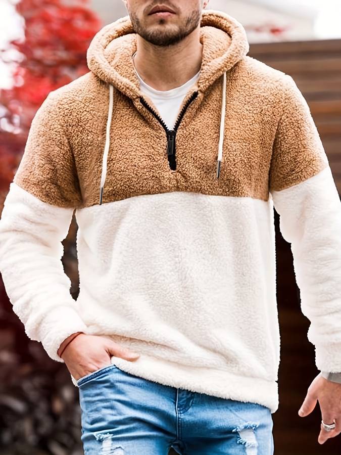 Roderick - herren fleece-pullover mit kapuze - Image 3