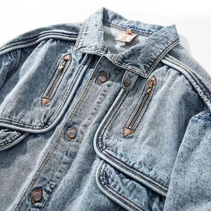 Roman - schmale moto-denim-jacke - Image 4