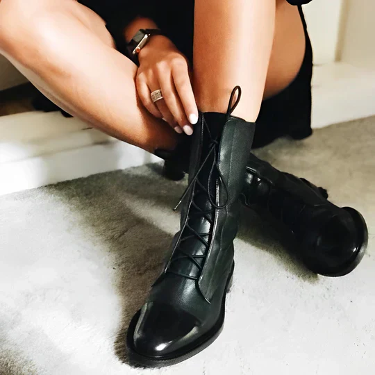 Romy - klassische damenstiefel aus leder