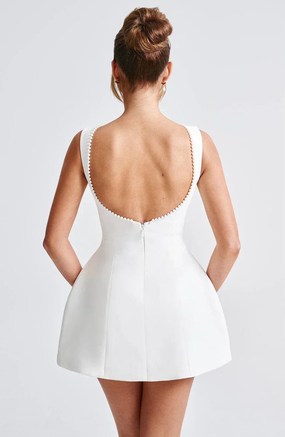 Sabrina | Damen Rosa Ärmelloses A-Linien Minikleid Perlenbesatz – Mini Perlen 2026 - Image 20