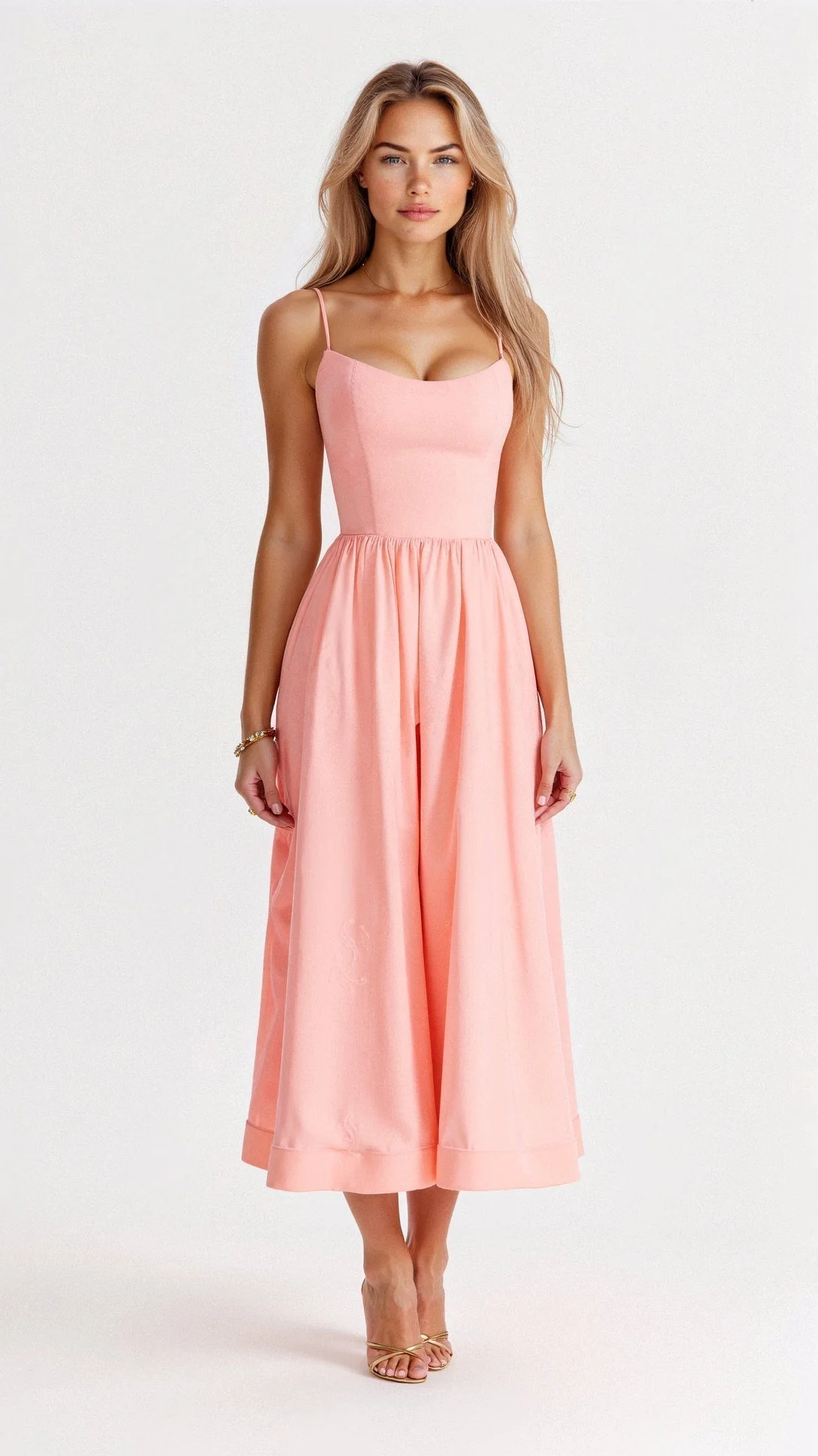 Rose | Elegantes ärmelloses Midikleid für Frauen - Image 5