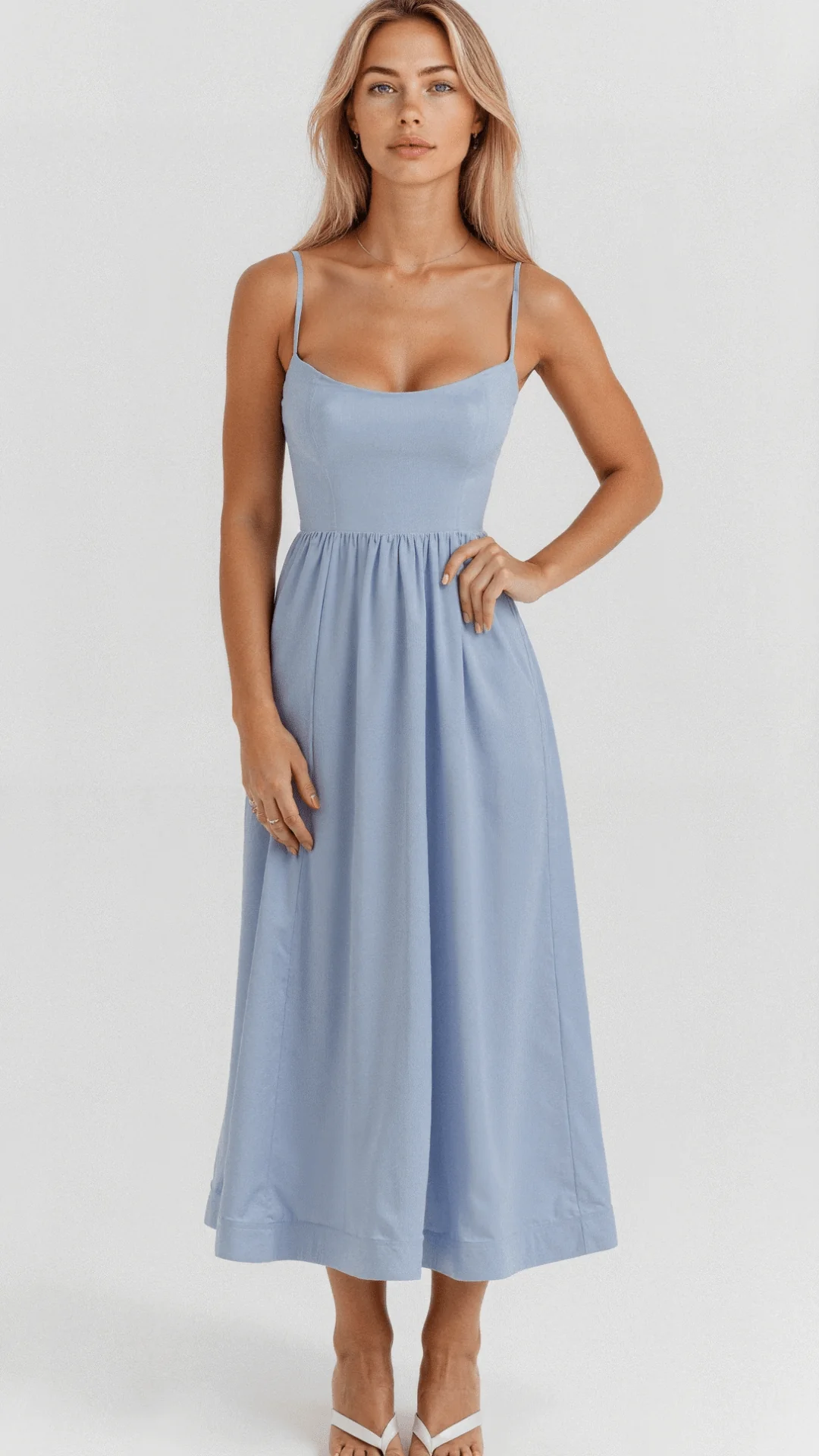 Rose | Elegantes ärmelloses Midikleid für Frauen - Image 7