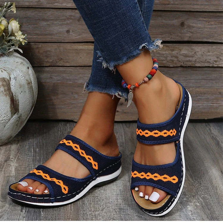 Rose | Orthopädische Retro-Sandalen zum Hineinschlüpfen