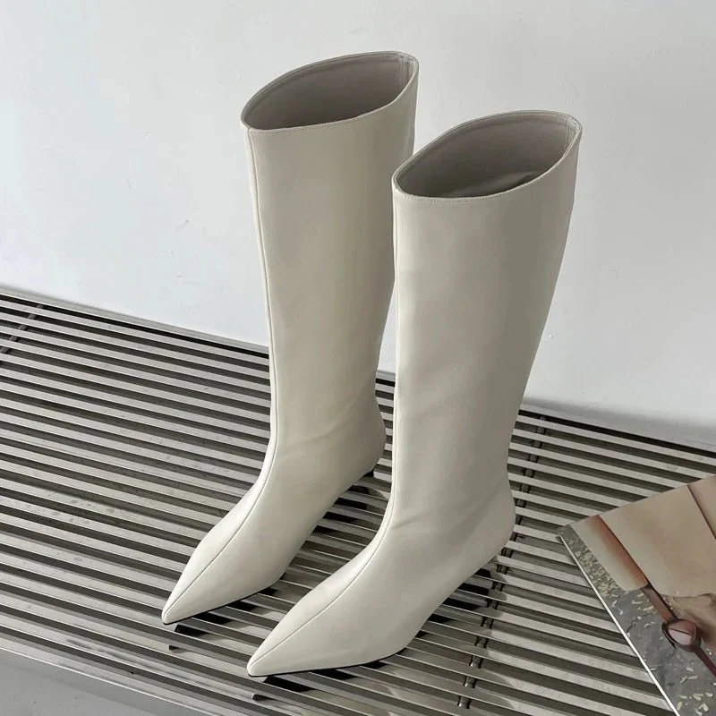 Rosette Spitz Zulaufende Kniehohe Stiefel - Image 6