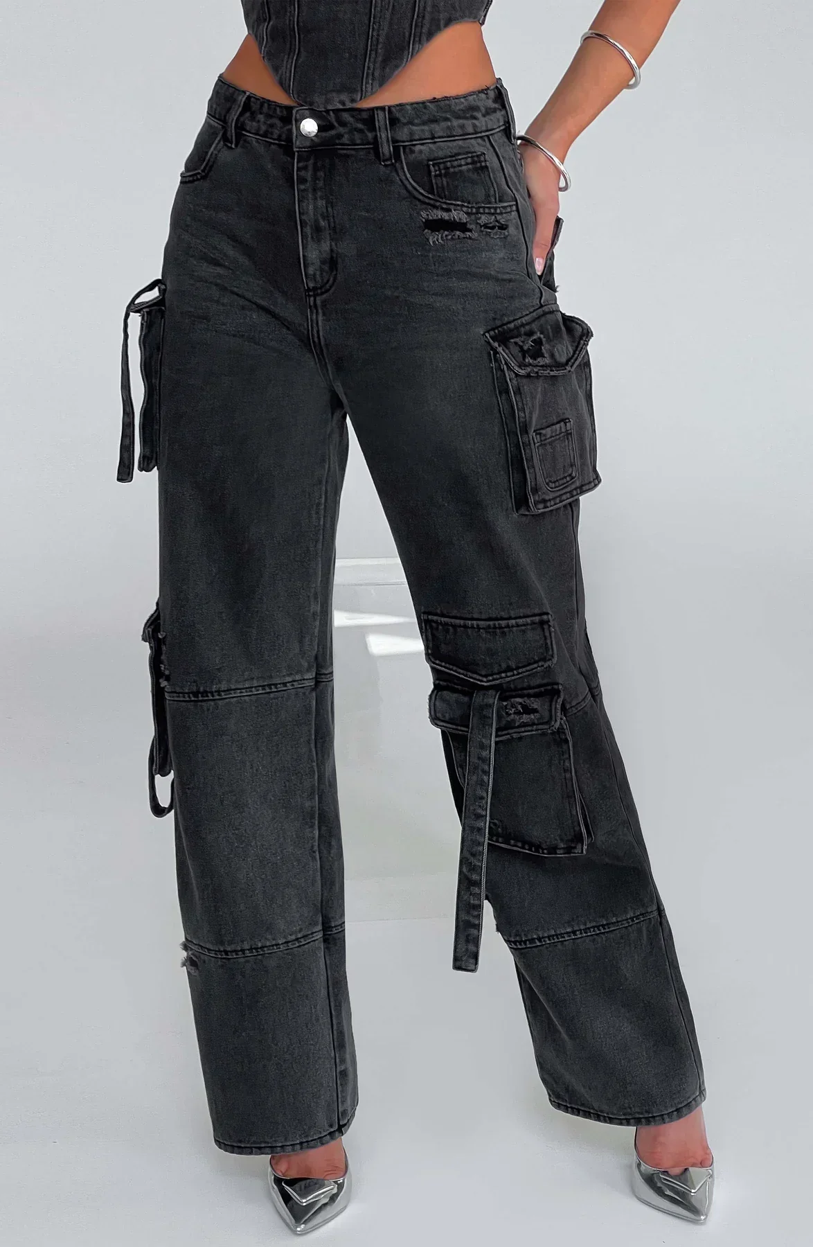 Roxana | Denim Set Cargo & Top - Image 6