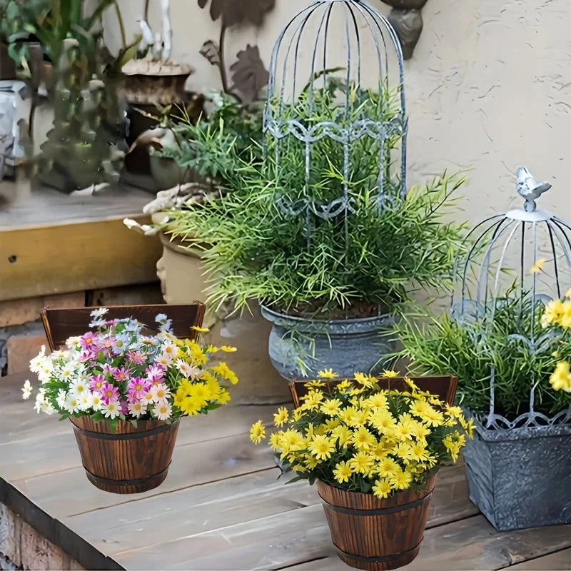 Rustikale Outdoor-Pflanzkübel im Fassstil – Klassische Gartenblumenkübel mit Holzoptik - Image 3