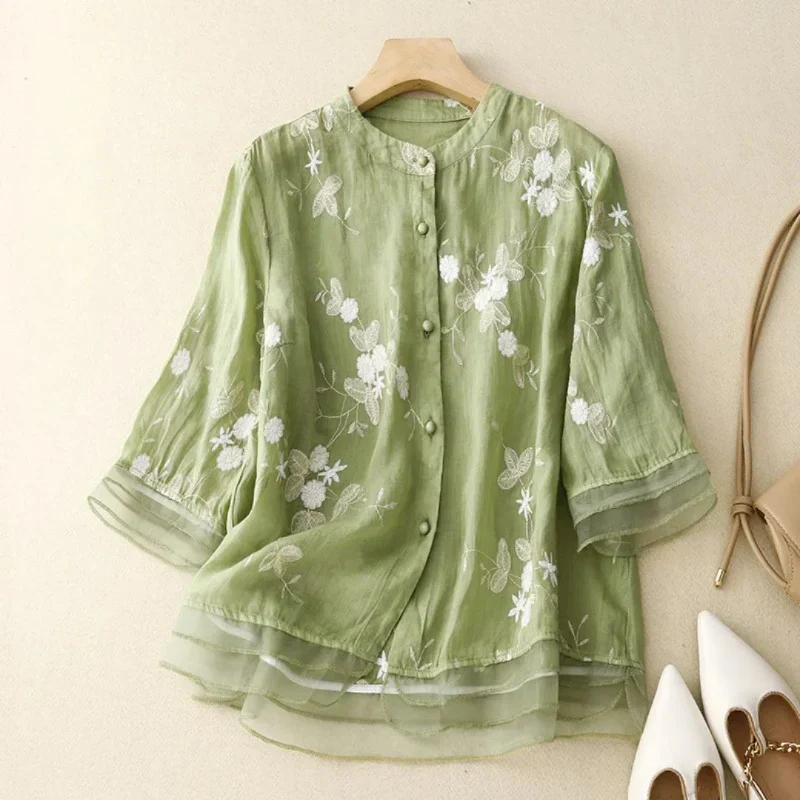 RUTH - LOCKERE BESTICKTE BLUSE MIT TRANSPARENZEN - Image 8