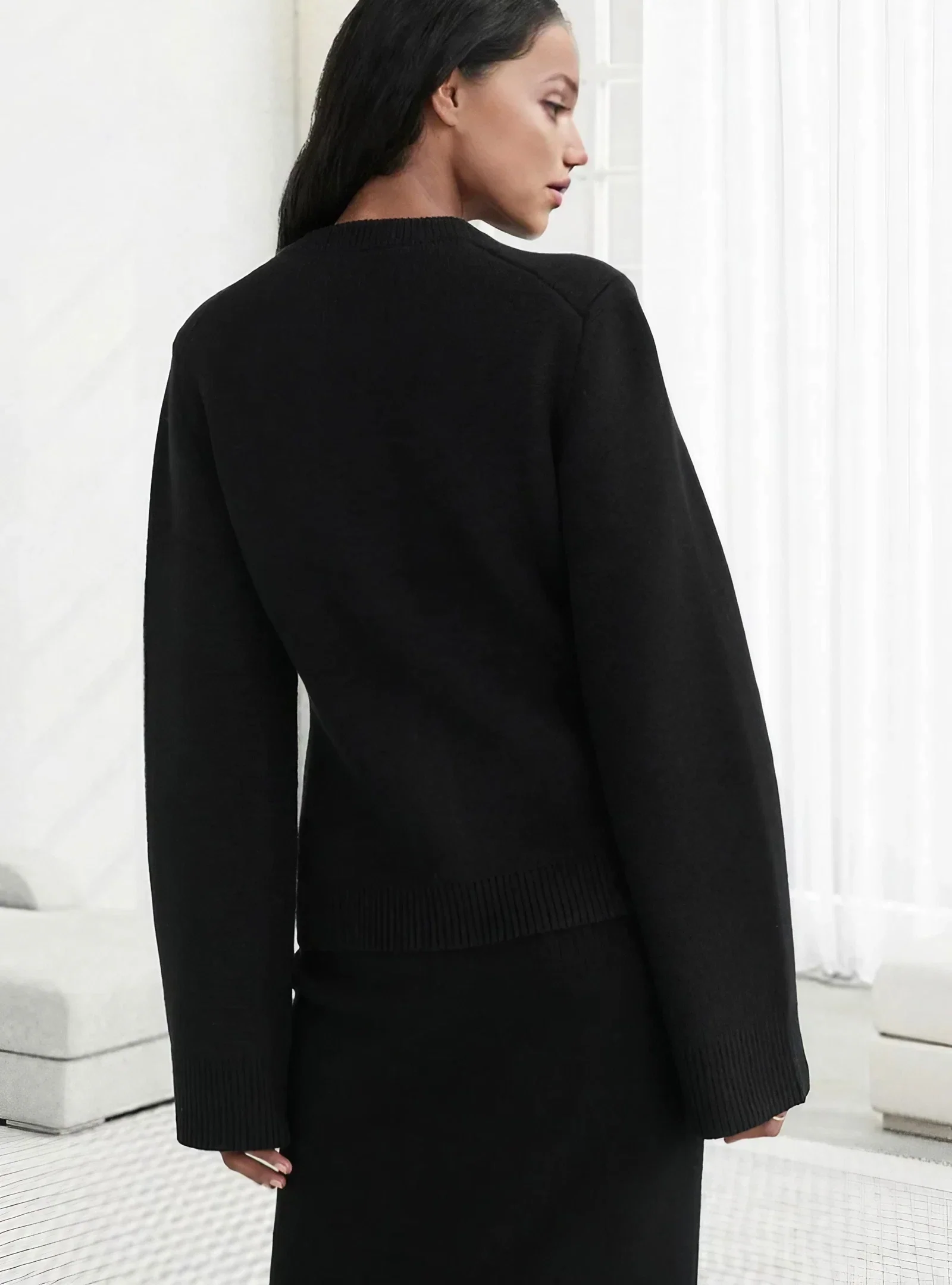 Sabine | Ausgestellten Ärmeln Lässiger Cardigan - Image 6