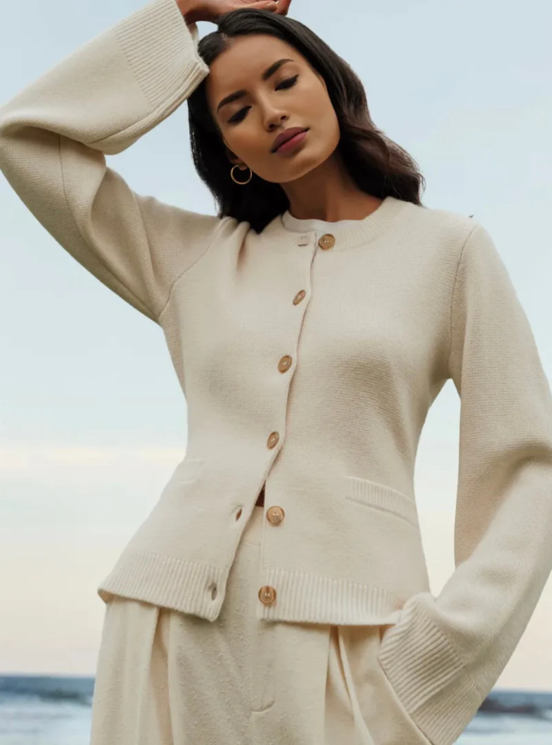 Sabine | Ausgestellten Ärmeln Lässiger Cardigan - Image 7