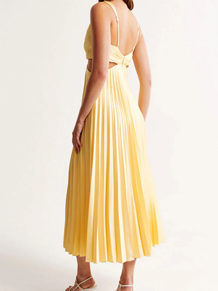 Sam | Plissiertes Midikleid mit Cut-Outs - Image 3