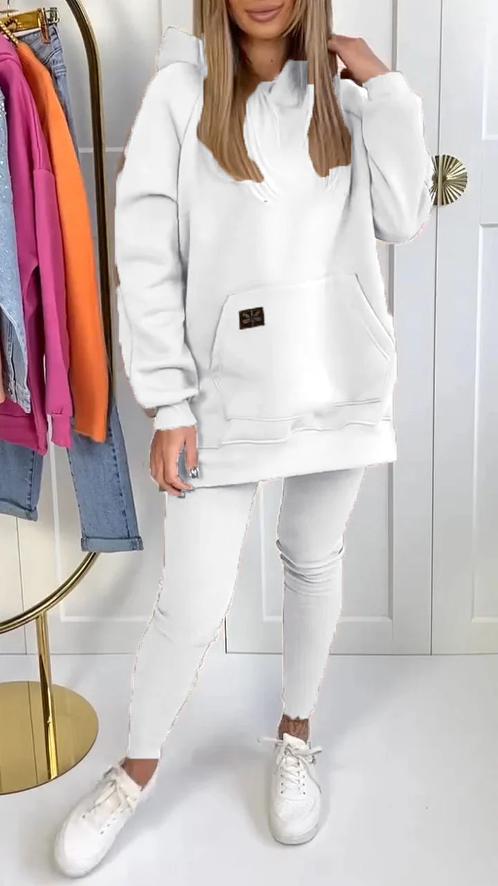 SAMIRA - SET AUS KAPUZENPULLOVER UND LEGGINGS - Image 2