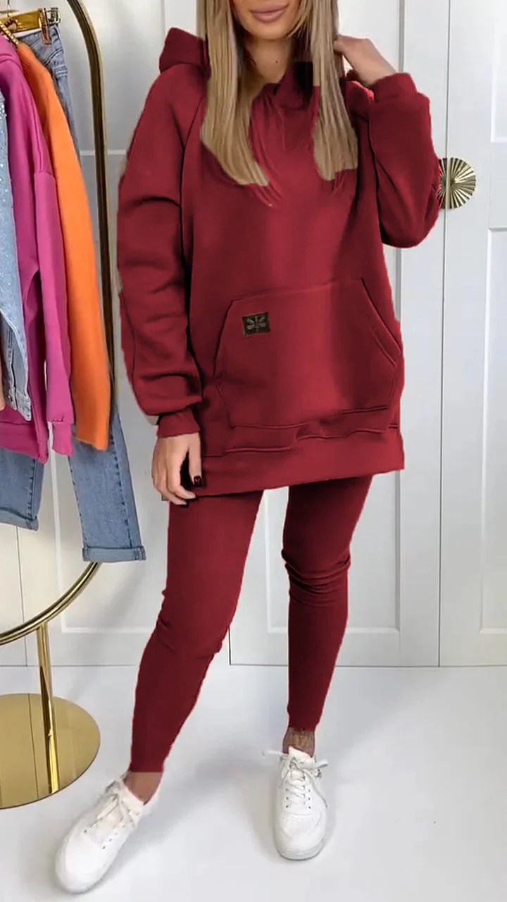 SAMIRA - SET AUS KAPUZENPULLOVER UND LEGGINGS - Image 5