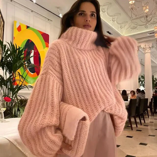 Sandra | Stylischer Grobstrick Rollkragenpullover - Image 2