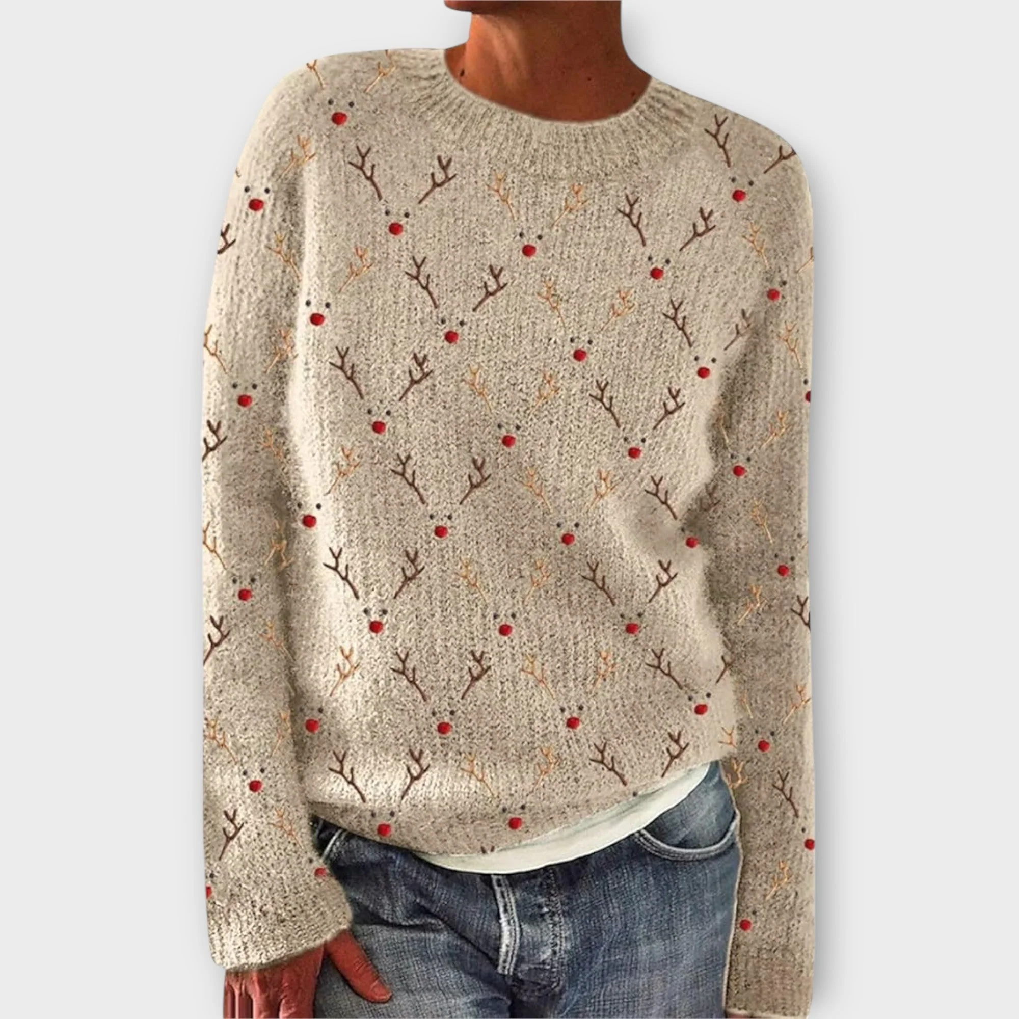 Sanira – Weihnachtspullover mit Muster - Image 2