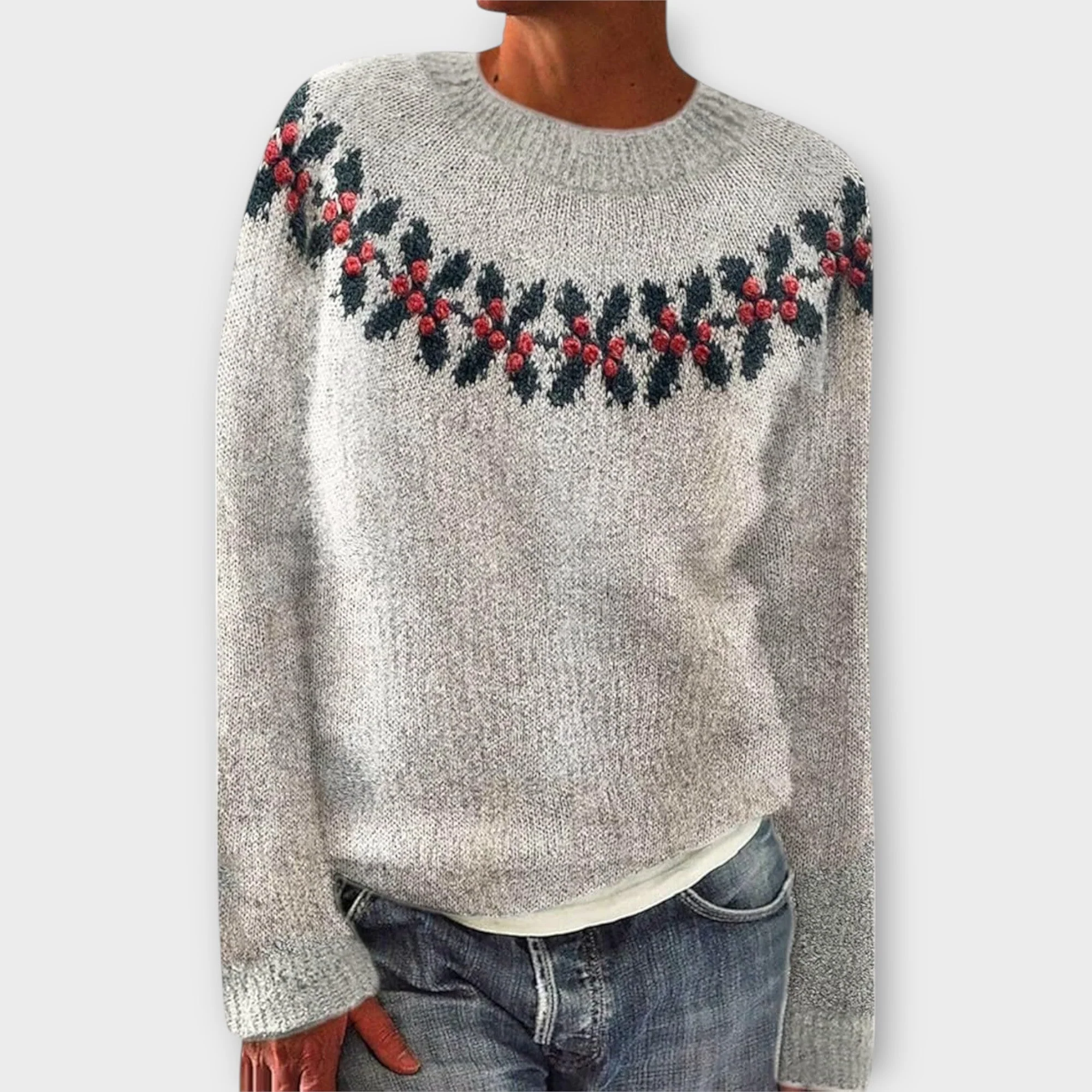 Sanira – Weihnachtspullover mit Muster - Image 5