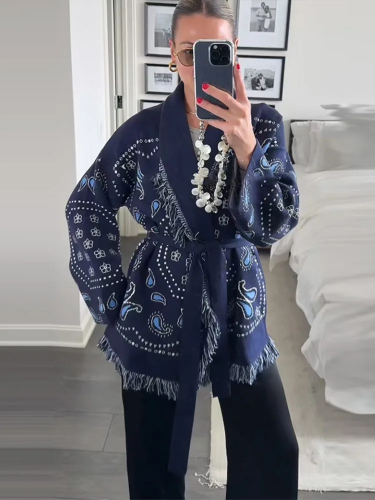 Sarah | Damen Strickpullover Mit Paisley Muster - Image 4