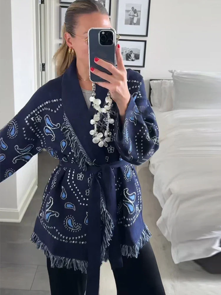 Sarah | Damen Strickpullover Mit Paisley Muster - Image 5