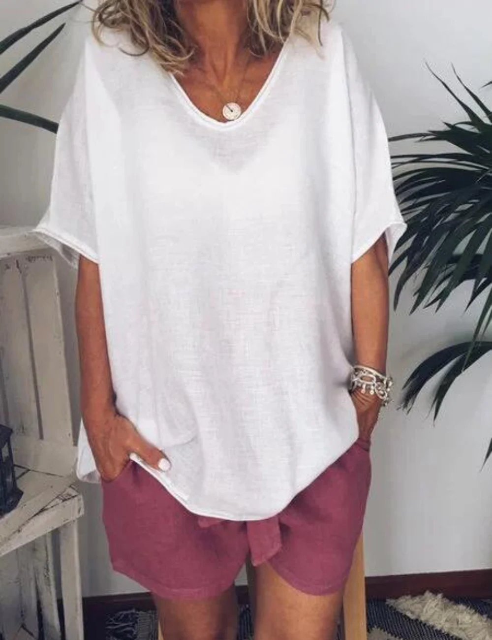 Sarah | Übergroßes lässiges vielseitiges T Shirt