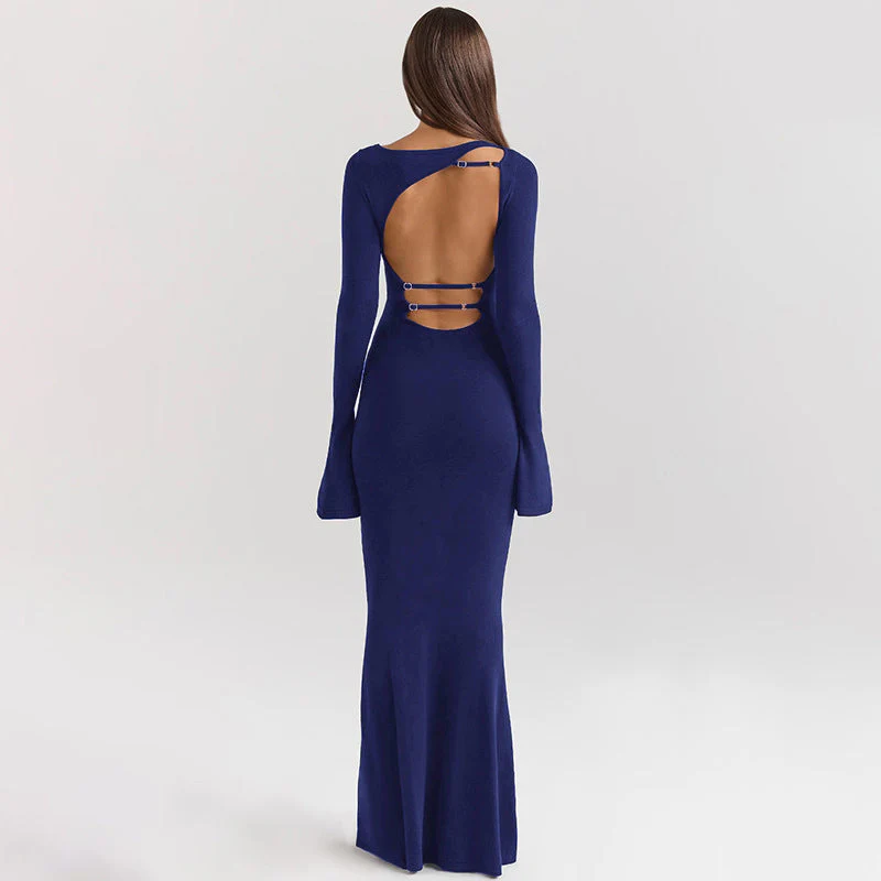 Sasha | Eng anliegendes langes Kleid mit entblößtem Rücken - Image 2