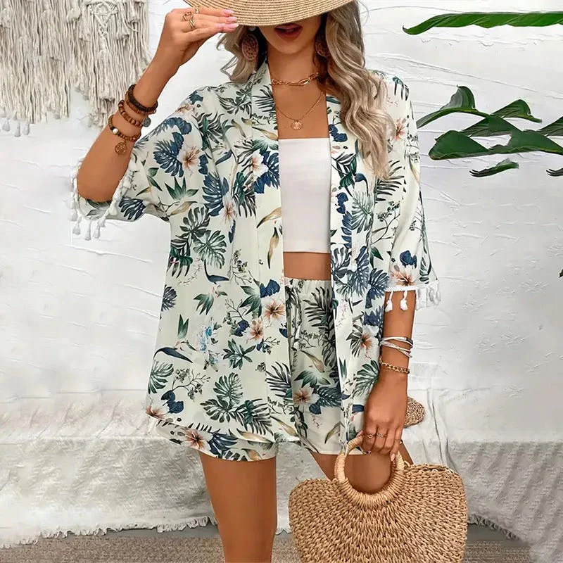 Schickes zweiteiliges Sommer-Outfit mit Blumenmuster - Image 2