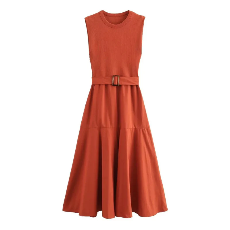 Schönes ärmelloses Kleid für Damen | Midi