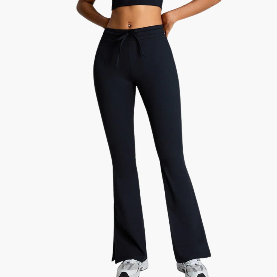 Schwarze High Wait Yogahose - Damenkomfort mit Bauchkontrolle - Image 3