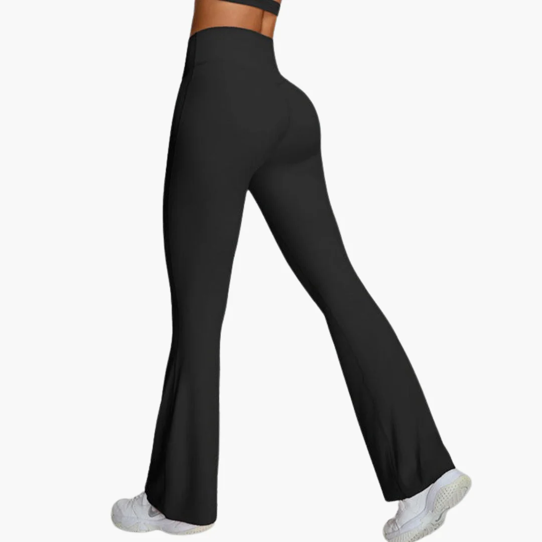 Schwarze High Wait Yogahose - Damenkomfort mit Bauchkontrolle - Image 4