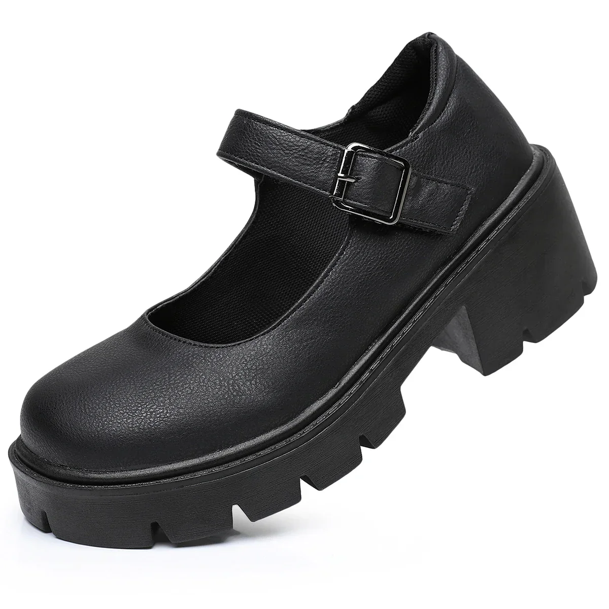 Schwarze Mary Jane Dirndl Schuhe für Damen | Plateau - Image 3