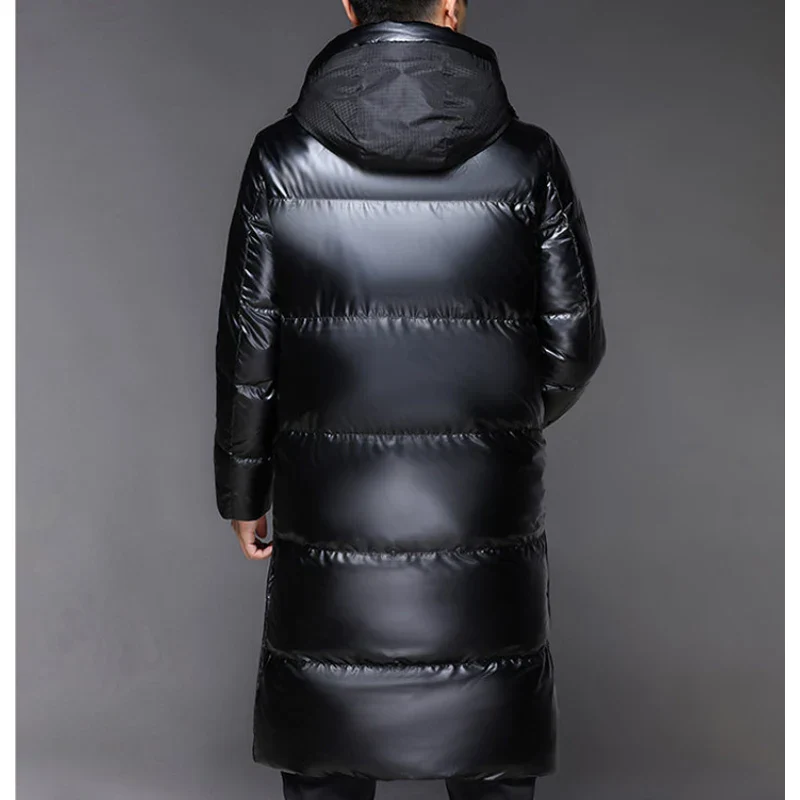 Schwarze Winter Daunen Jacke für Herren | mit Kapuze - Image 2