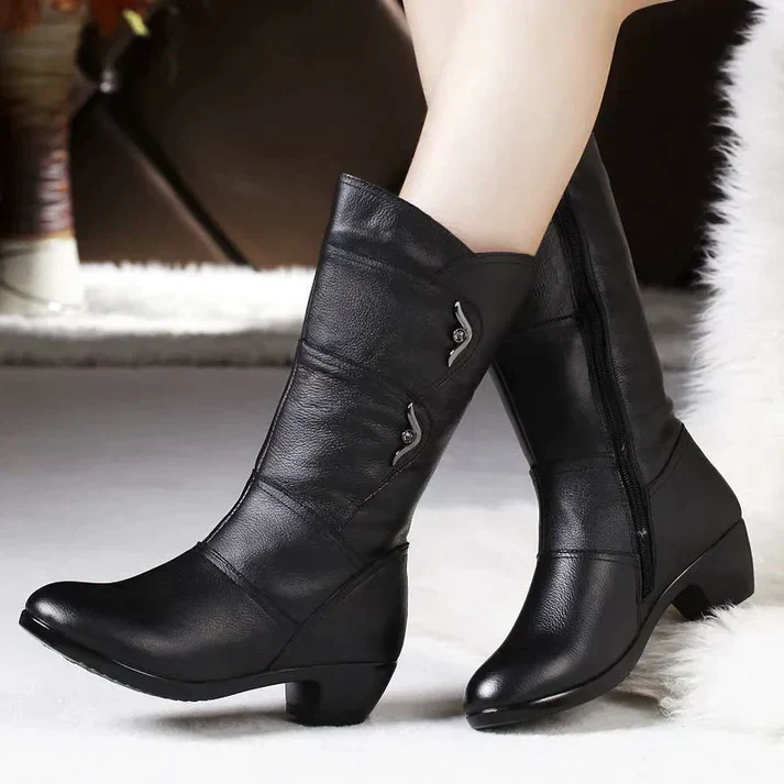 Schwarze Winterstiefel für Damen | Warme - Image 2