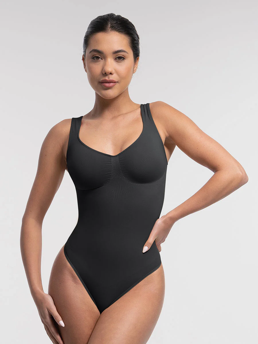 Sculpting-Bodysuit mit U-Ausschnitt und Tanga - Image 9