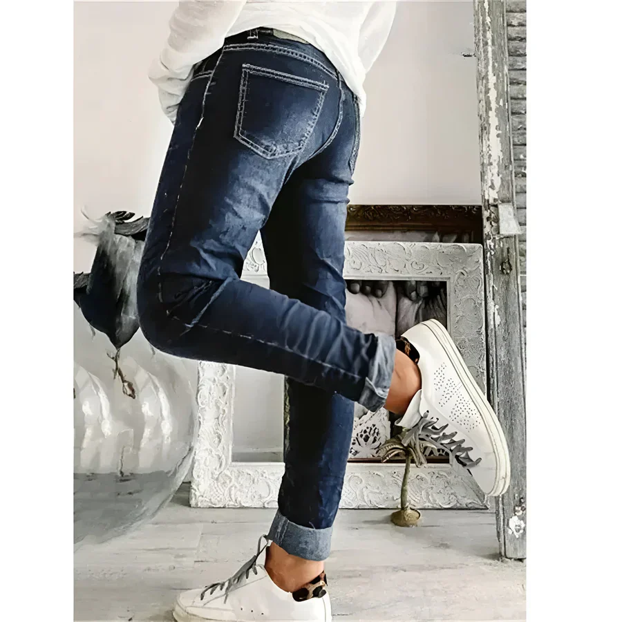 SEDA - STRETCH-JEANS MIT KNÖPFEN - Image 2