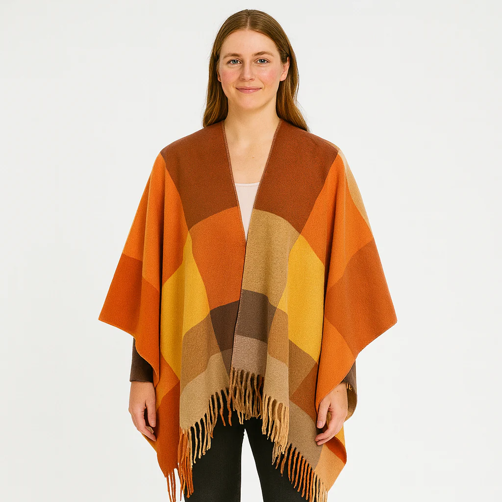 Selina | Geometrischer Schal-Cardigan mit offener Vorderseite - Image 3