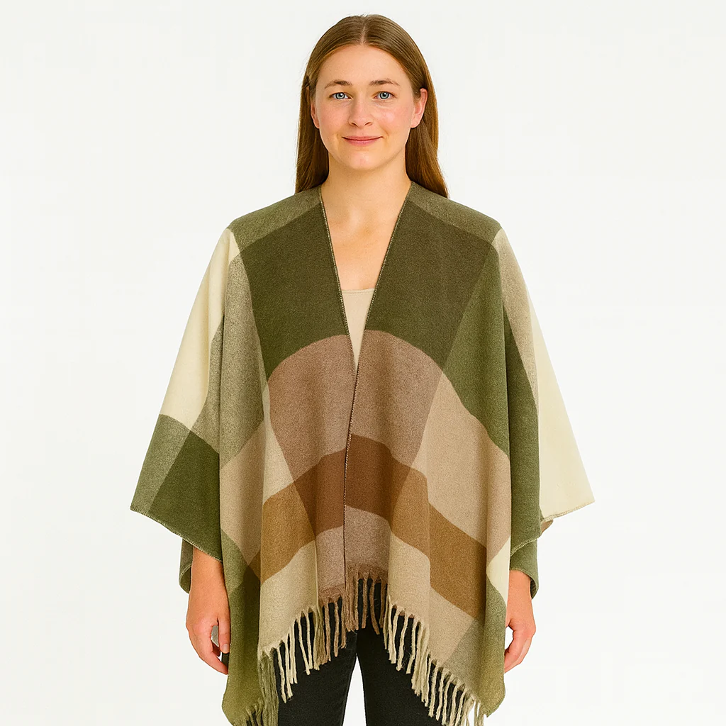Selina | Geometrischer Schal-Cardigan mit offener Vorderseite - Image 5