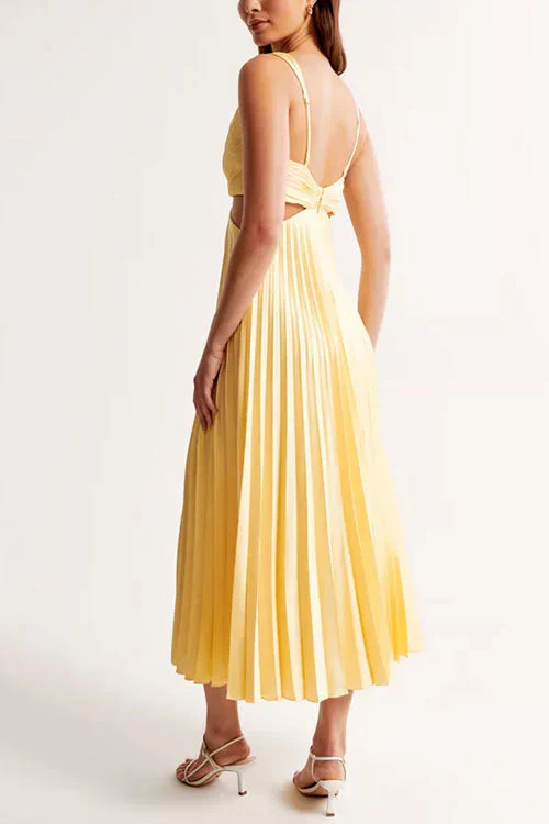 SERAP - PLISSIERTES KLEID MIT SEITLICHEN AUSSCHNITTEN